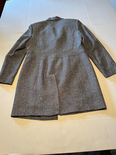 VTG Amanda Smith women's pant suit long jacket with pockets black and white SZ 4 - Picture 8 of 12