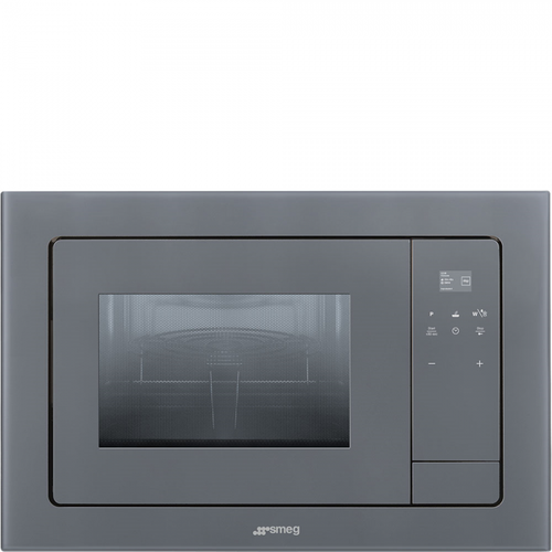 FORNO MICROONDE INCASSO SMEG FMI120S1 SILVER 800W 20 LT CON CORNICE VETRO |  eBay