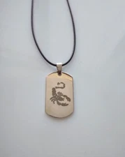 New! Silver Tone Stainless Steel Men's Pendant Necklace with Black Cord