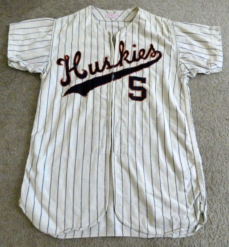 1960's - University of WASHINGTON HUSKIES - Game Worn Used Flannel JERSEY