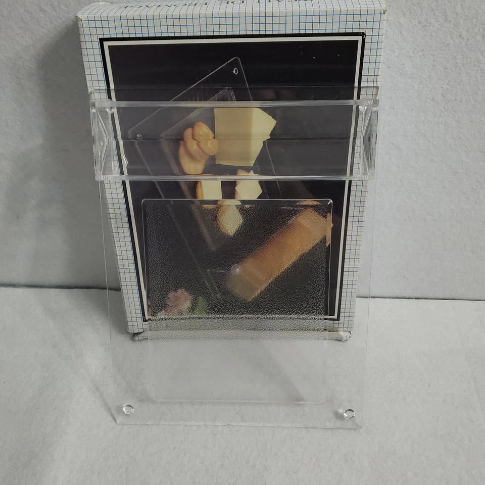 VINTAGE Cheese Snack Tray Deluxe Clear Plastic Original Box - Image 3 of 4