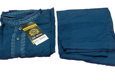 Pakistani Shalwar Kameez Men's Style Ready Made N-Blue Color Size Small AK-3949
