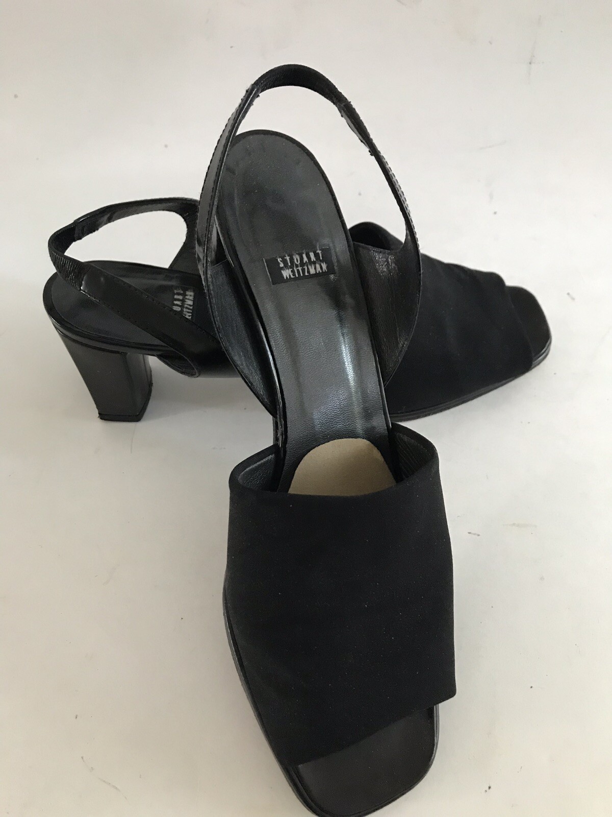 open toe slide heels