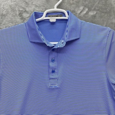 G/fore shirt Men medium polo golf performance stripe modern flex casual blue