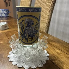 Spode Blue Room Yellow Floral Wine Cooler Utensil Holder Vase