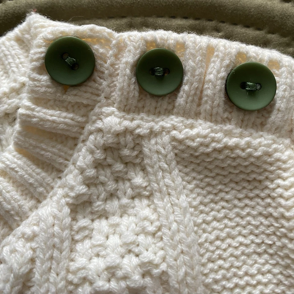 Patrick Francis Ireland Youth 5-6 Cotton Blend Cream Cable Knit Sweater NWT - Image 4 of 4