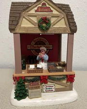 Lemax Christmas Market Bratwurst Booth Sausage Stand Holiday Kiosk #14903