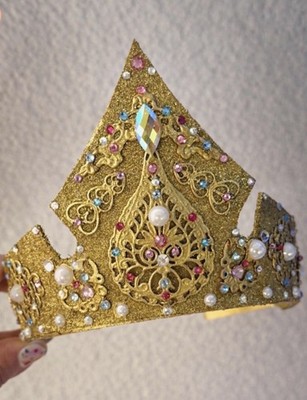 Sleeping Beauty Aurora Princess Tiara Crown Gold For Adults And Kids