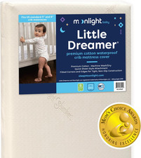 Moonlight Slumber Little Dreamer Crib Mattress Cover, Ecru, Hypoallergenic - Mat