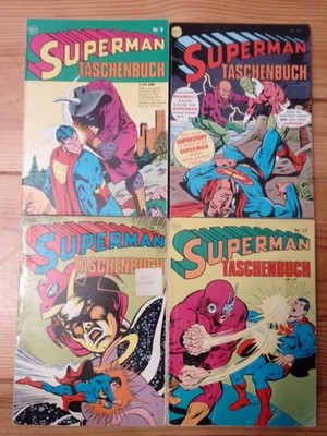 4x SUPERMAN Taschenbuch Ehapa * Nr 9 | 10 | 11  | 1 * Erstauflagen * ohne Marken