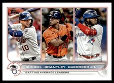 2022 Topps AL Batting Average Leaders (Yuli Gurriel/Michael Brantley/Vladimir