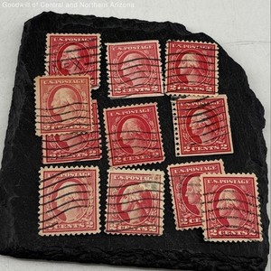 US Postage Stamp 2 Cent Red Washington 10 ct.