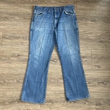 Vtg Wrangler Jeans Mens 36x30 Flare Fit Blue Denim Made In USA 82611NV 80s Rare
