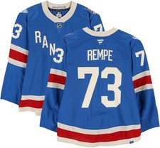 Matthew Rempe Rangers GU #73 Blue Centennial Jersey vs. Hurricanes on 2/5/2026