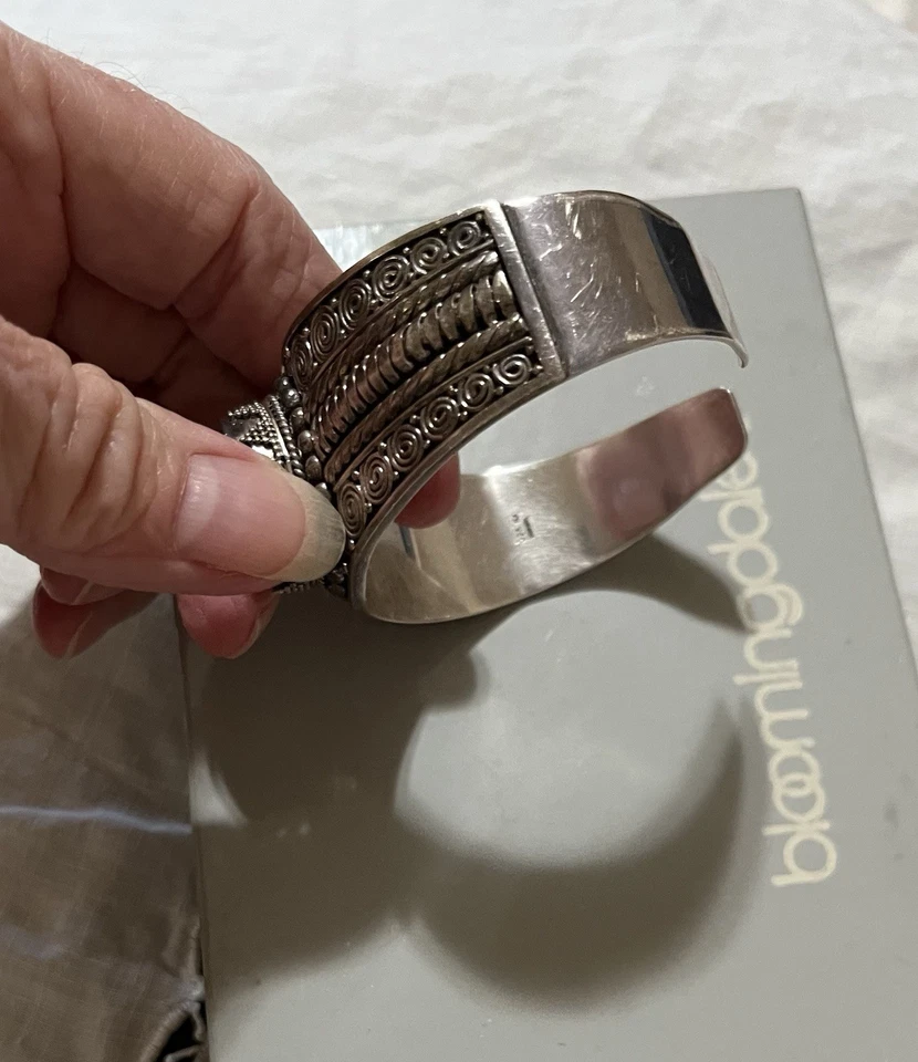 Brazalete Brazalete Vintage Ba Suarti Esterlina 915 Amatista Detalles Intrincados Atemporal Foto 4 de 4