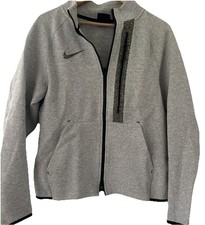 Nike 50 Tech Fleece Space Mens S Full Zip Gray Heather Jacket Sweatshirt