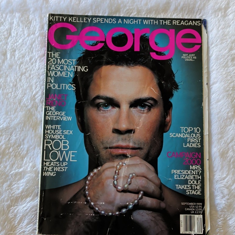 George Magazine September 1999 Rob Lowe No Label Last issue edited by JFK Jr.