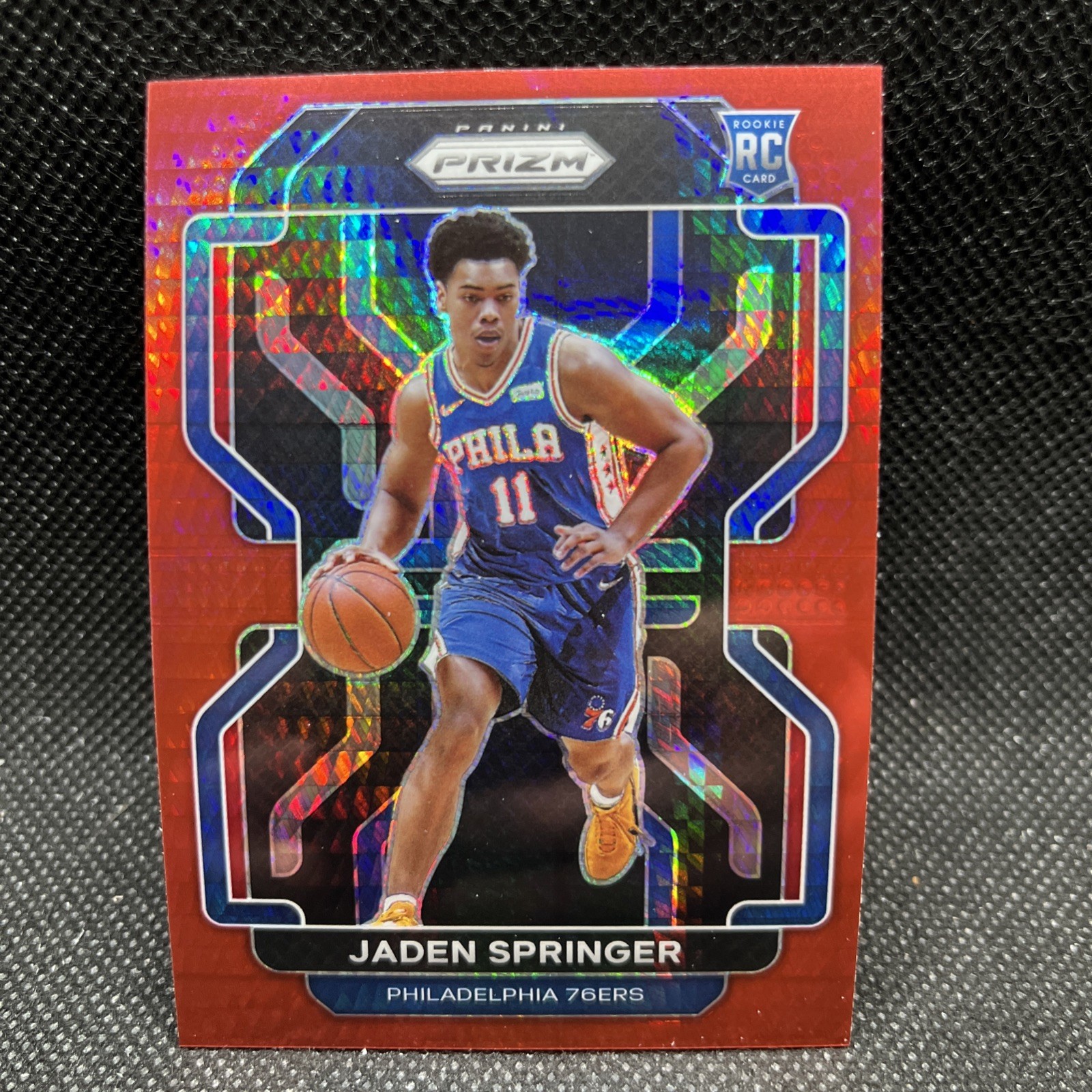 2021-22 Prizm Jaden Springer Red Hyper Prizm Rookie Card RC