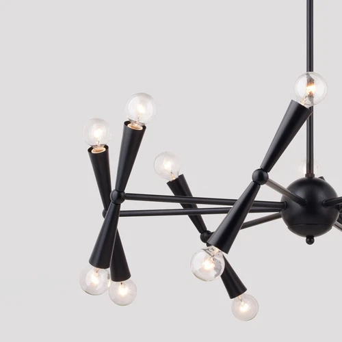Drake 29-in. 16 Light Chandelier Matte Black - Picture 3 of 6