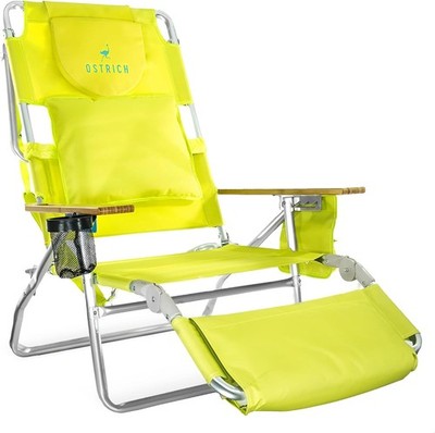 the Deluxe 3N1 Lightweight Lawn Beach Reclining Lounge Chair W/ Footrest Outdoor