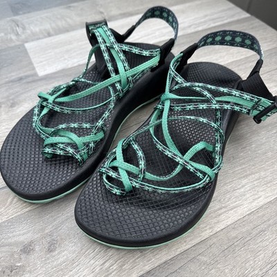チャコ Chacos ZX3 Classic Teal Blue / Black Strappy Sandals Vibram Soles