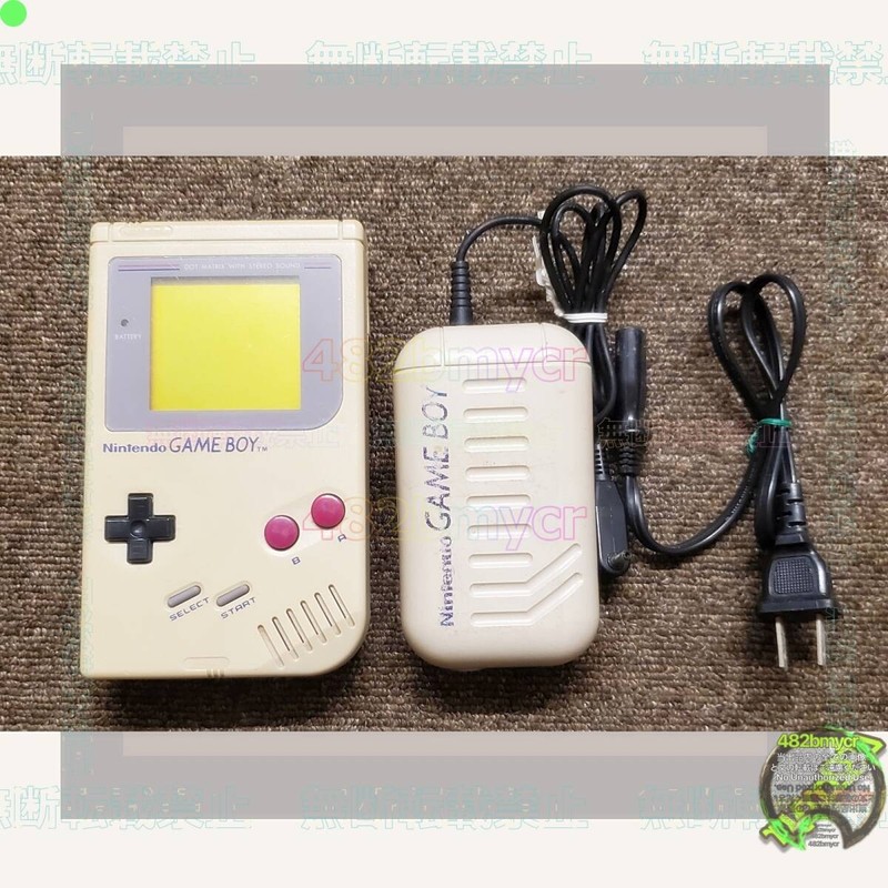 Nintendo Game Boy Original Console With Rechargeable Adapter And Tetris Good Con