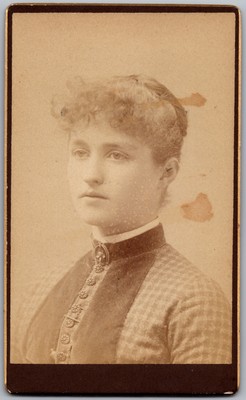 Antique CDV Circa 1880s T.S.P. Gorgeous Lady Fancy Dress Salem MA
