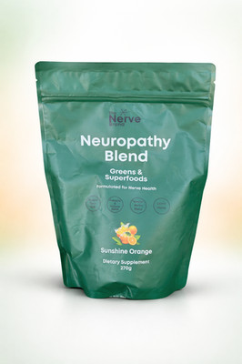 THE NERVE BRAND Neuropathy Greens & Superfoods Blend 9.5oz - SUNSHINE ORANGE  