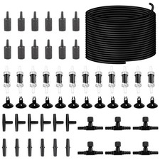 Black Airline Tubing Kit Aquarium Fish Tank Air Stone Check Value Suction Cup