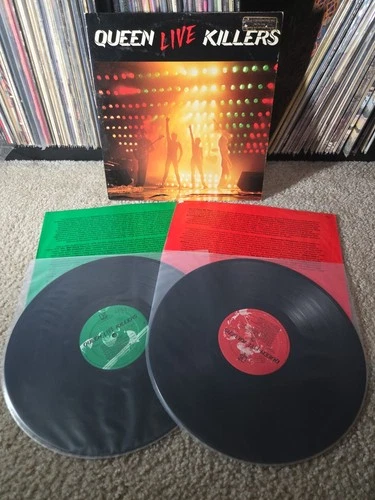 Queen Live Killers 2lp Vinyl 1979 1st PROMO Press W/Both Inserts VG+/EX