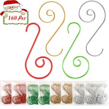 160 Pcs Christmas Ornament Hanger Hooks Christmas Tree S Hooks Ball Hangers