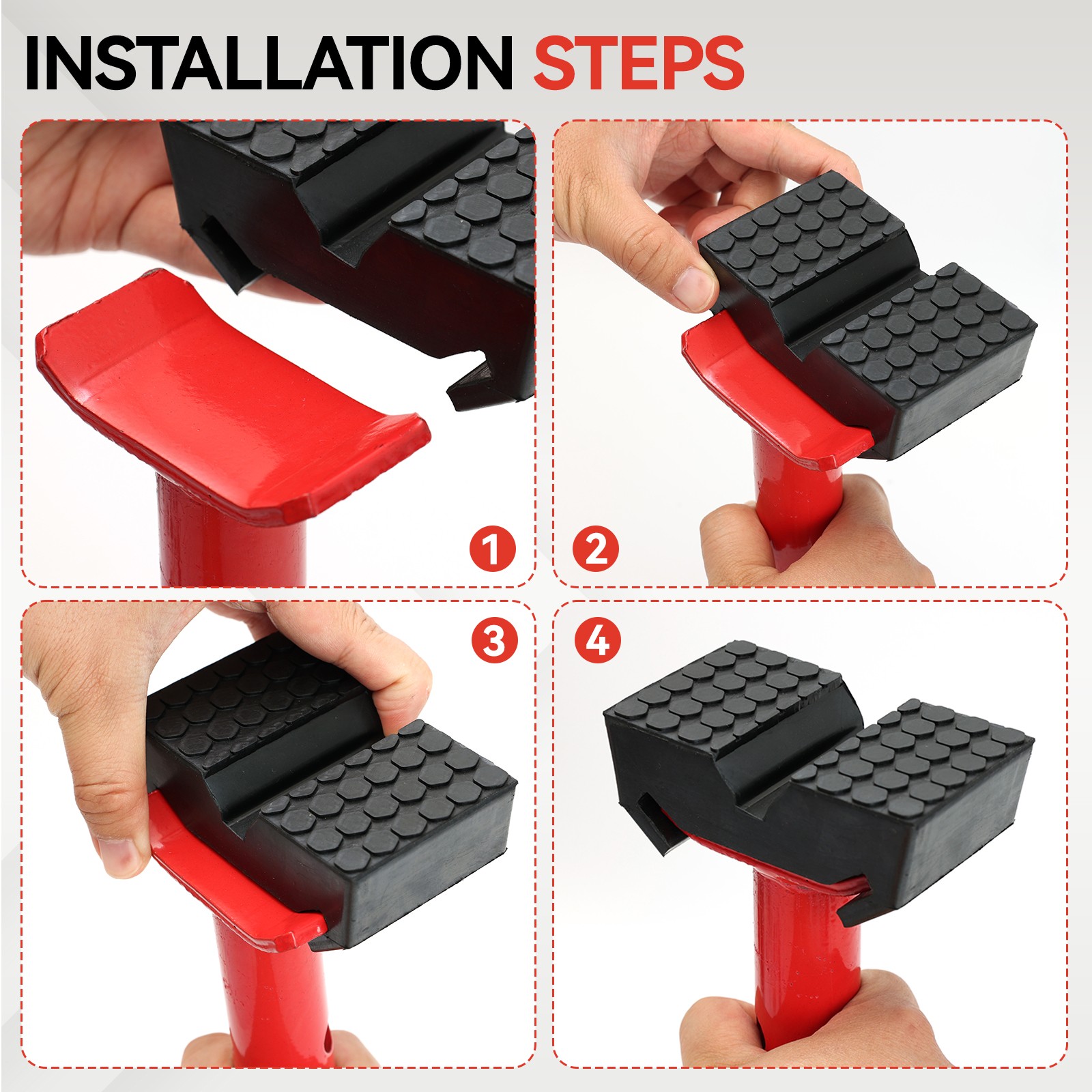 Car Jack Lift Pad Stand Pinch Weld Floor Frame Rail Adapter Jack Cap Rubber