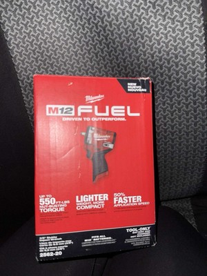 Milwaukee M12 FUEL 3/8'' 2562-20 GEN 2 (2024) Stubby Impact Wrench - Tool Only