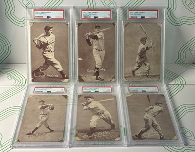 Lot of (5)  1947-66 Exhibit Supply Company - Sequential SERIAL # PSA 1 Vintage 