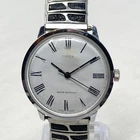 Vtg Timex Marlin Men Watch FOR PARTS REPAIR NO BACK Silver Tone Manual Wind 1976