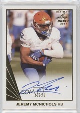 2017 Leaf Ultimate Draft 1990 Gold 10/25 Jeremy McNichols #UBA-JM1 Auto 0s3
