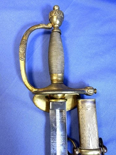 VERY RARE PRE CIVIL WAR US M1840 FOOT OFFICERS SWORD w SCABBARD-WEYERSBERG