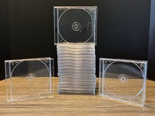 Lot Of 20 Empty Clear CD DVD Jewel Cases Standard Size Good Condition