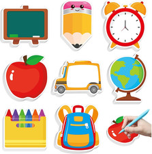 Back to School Sticky Notes, 8 Style, 25 Sheets/Pad, 24 Pads/Pack