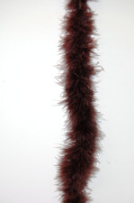 Thin Marabou Feather Boa 2 Yards Long 72" 15 Grams - Brown