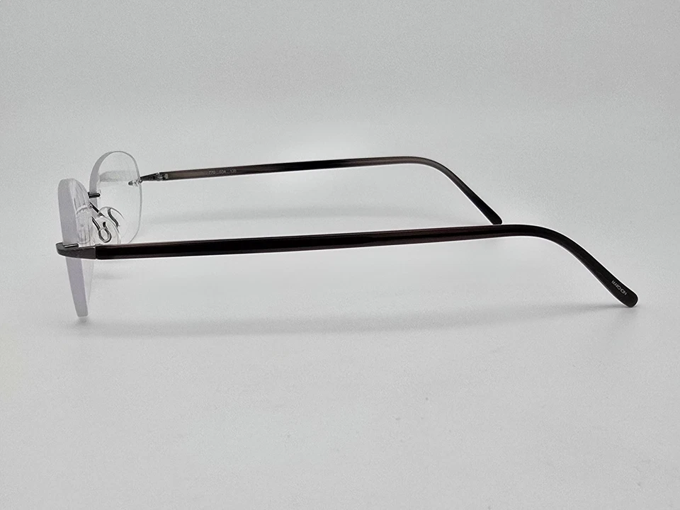 Marco de gafas Marchon Airlock 2 770 034 carbón peltre sin montura con estuche 50 mm Foto 4 de 4