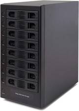 Hard Drive Enclosure Supports Multi Bay via USB  eSATA Interface Black 8-Bay