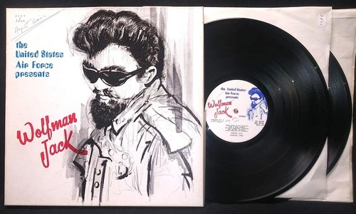 United States Air Force WOLFMAN JACK 8/1972 Led Zeppelin Stones Dylan lp box set