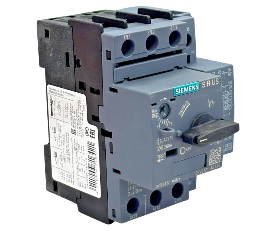 SIEMENS 3RV2121-4BA10 Motor Protection Circuit Breaker 13-20A 50Hz