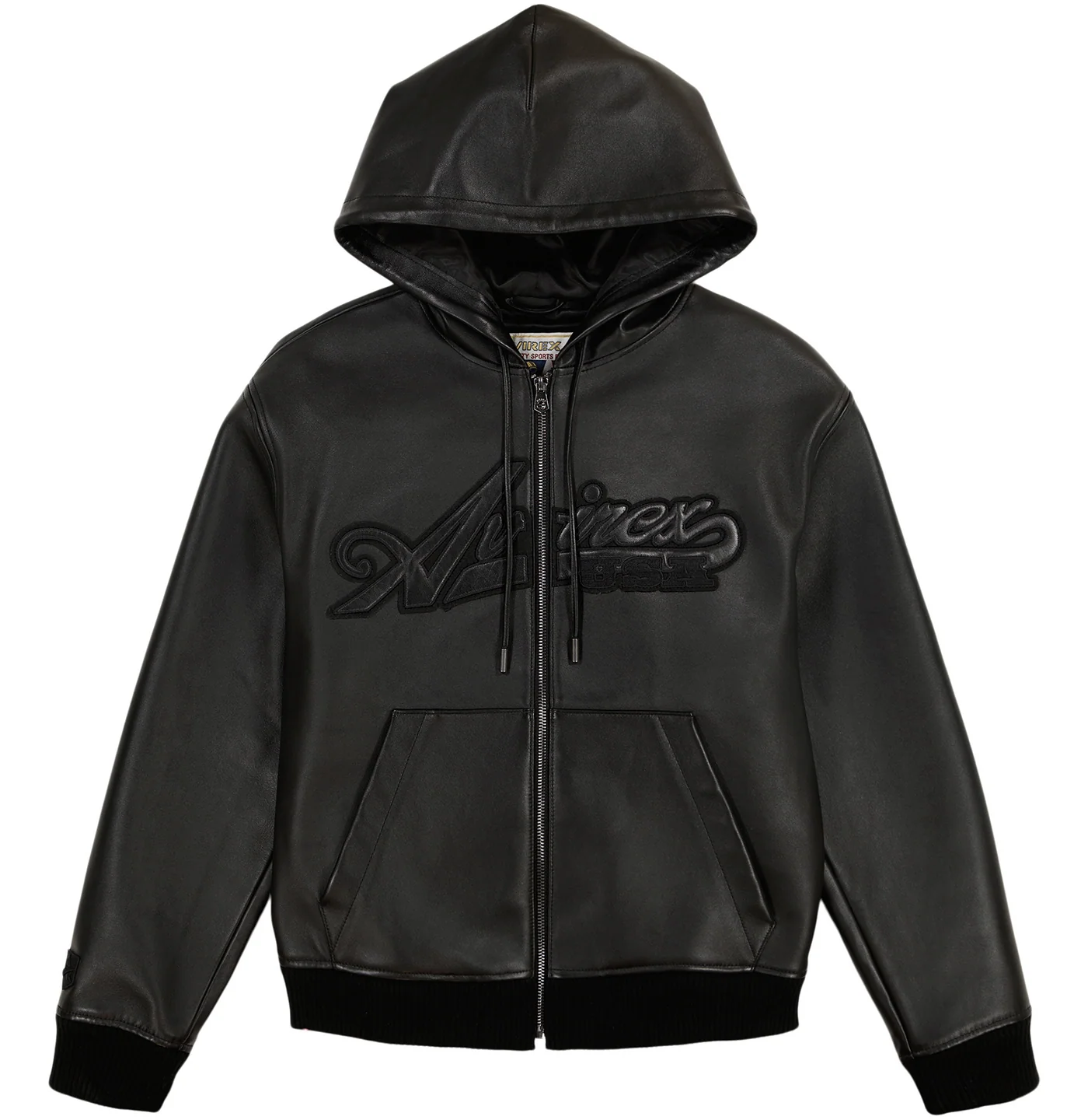 Avirex Men's Real Leather Jacket Sheepskin Flight Bomber American Varsity Jacket