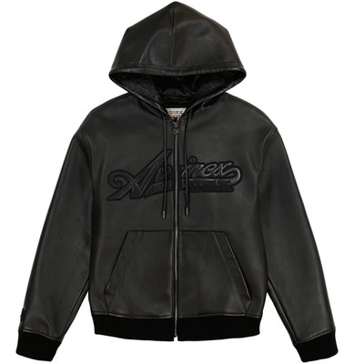 Avirex Herren Echt Lederjacke Lammfell Flieger Bomber American Varsity Jacket