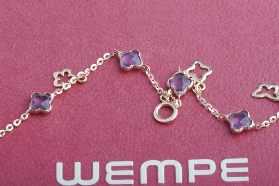 Wempe Amethyst Collier 750 18K Rot Rose Gold Länge 40cm # - Bild 3 von 4