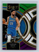 2023-24 Panini Select Vasilije Micic Green Purple Premier Prizm Rookie 106