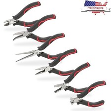 6-Piece Mini Pliers Set Soft Grip Precision Tools Crafting Jewelry Making New