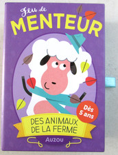 Jeu de Menteur des Animaux de la Ferme Auzou 2016 Dès 5 ans Complet, bon état